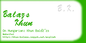 balazs khun business card